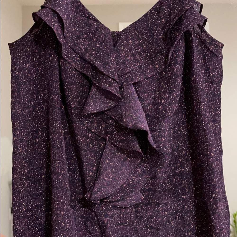 Silence + Noise Ruffle Front Silk Top - Picture 4 of 5